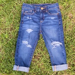 Toddler distressed denim jeans skinny